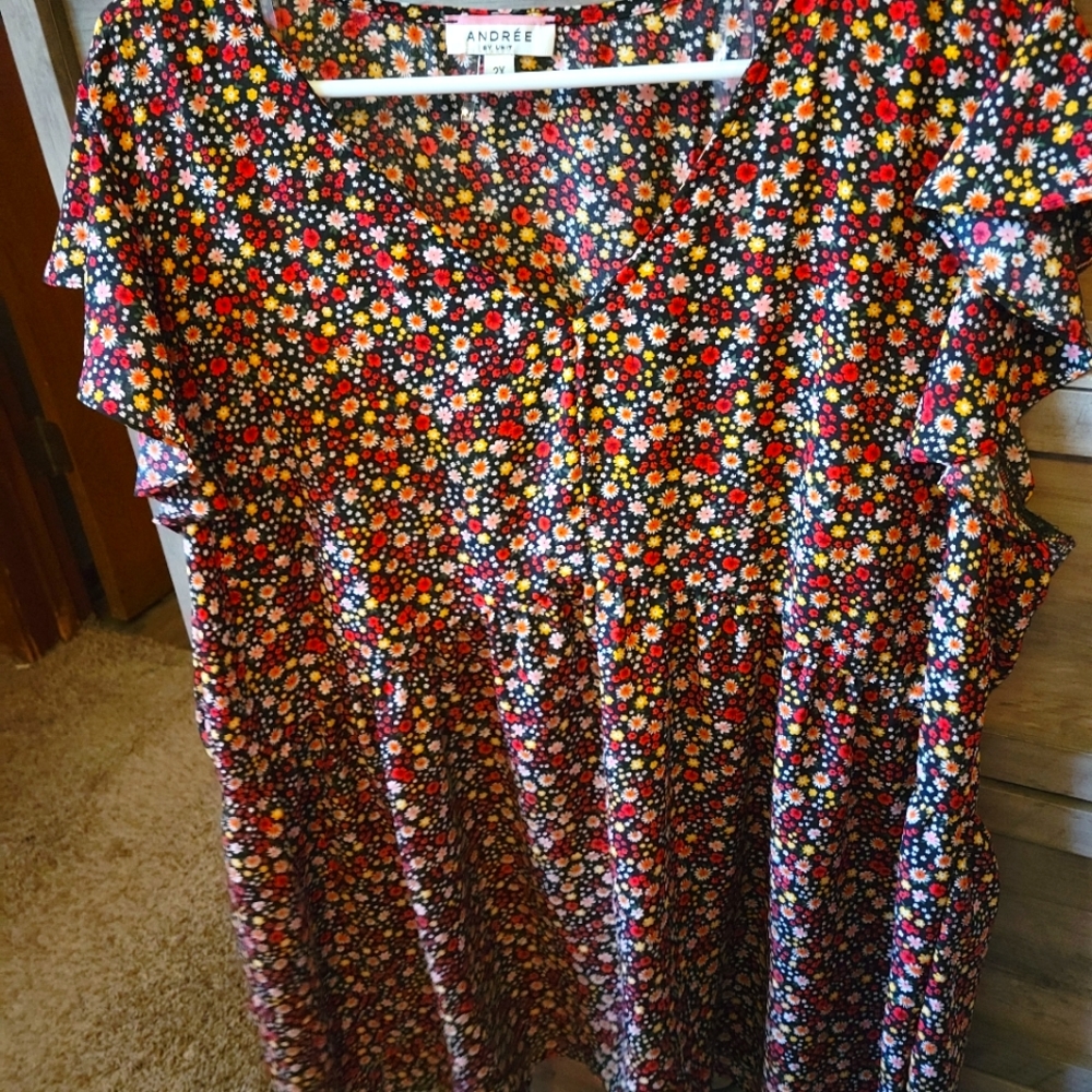 Andree Floral Blouse 2x